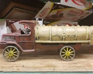 Antique Metal American Oil Company Truck