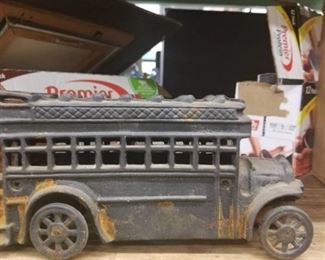 Antique Metal Double Decker Bus