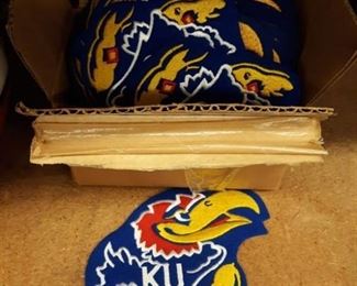 (33) KU Iron on Patches, Autographed Nancy Leiberman Basketball