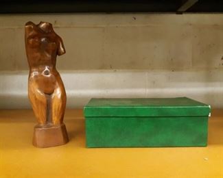 The Works Of Jane Austen In Ten Volumes, Assorted DVDs, Carved Wooden Woman Miniature Sculpture