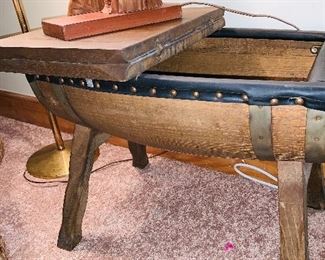 Open Top, Storage, Barrel Accent Table