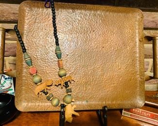 Hammered Copper Accent Tray