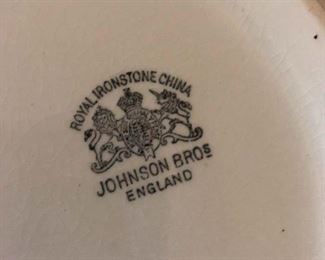 Johnson Bros Royal Ironstone China England = fancy pitcher and bowl