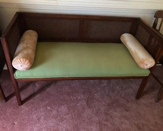 Antique cane back bench COOL!