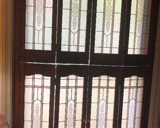 Cool window shutters made of beveled glass