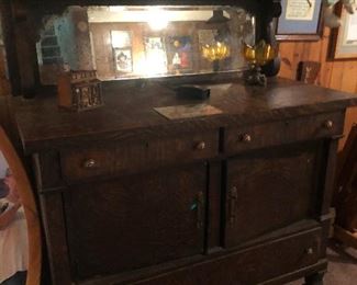 Oak Empire 1900 Antique sideboard buffet server