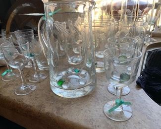 Etched glassware