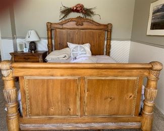 French provincial style queen size bed with mattress. ... very clean 