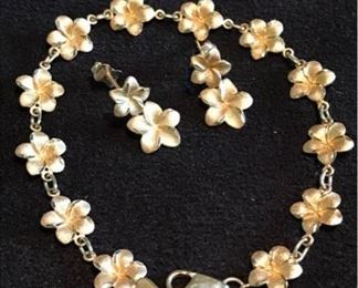 14k Bracelet Earrings Hawaiian