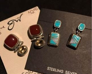 Earrings Sterling Turquoise