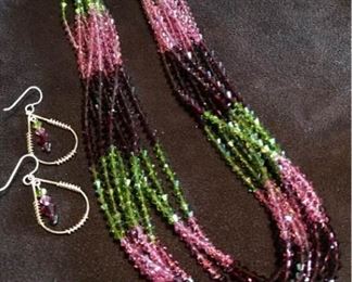 Necklace Multi Strand Beads