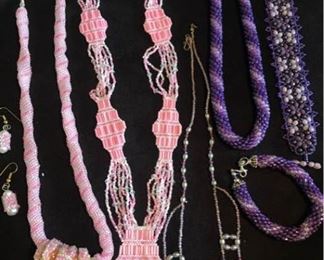 Pink  Purple Seed Bead