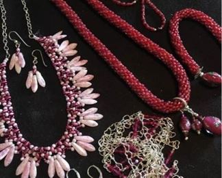 Raspberry  Pink Beadwork
