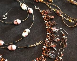 Floral  Feathers In Earth Tones