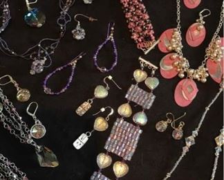 Faceted Beads, Sterling, Aurora Borealis