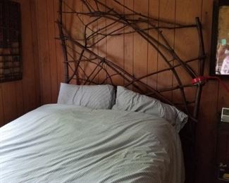 Hand made twig headboard ~ amazing!