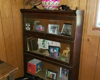 Three shelf barrister bookcase