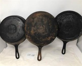Griswold Cast Iron Project Skillets Three in All