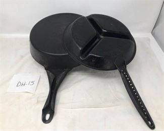 Vintage Steel Skillets Two in All