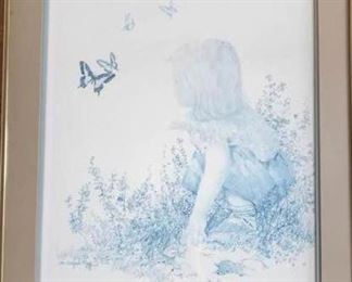 B. SANFORD DAY - Girl with Butterflies Painting https://ctbids.com/#!/description/share/222897