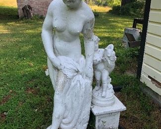 Beautiful Statuary, she is about 4' tall and in very good condition-would need to be repainted