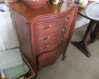 HORNER serpentine front labeled chest/cabinet