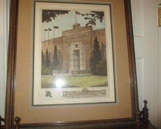Glen Weber print of Tulane stadium, rare 200 of 200, signed and numbered