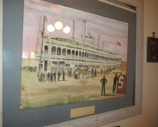 New Orleans paddlewheeler by Wiley Churchill's daughter when he lived in Uptown New Orleans