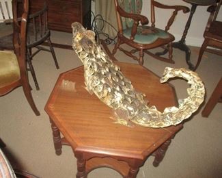 Alligator iron sculpture