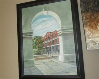 Paul Samson painting looking to Jackson Square from the Cabildo