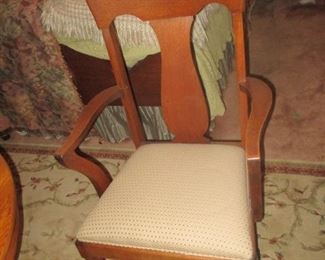 Mission oak PAIR of armchairs