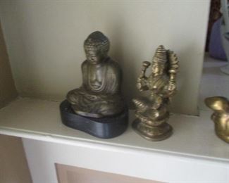 Antique Orientalia brass figures