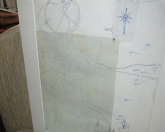 GEORGE RODRIGUE drawing for a silkscreen!n