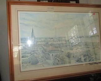 Ruth Robertson Fontenot, Newcomb College listed artist, French Quarter from the roof of the Royal Orleans Hotel