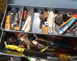 Metal Tool Box with Several Divider Drawers