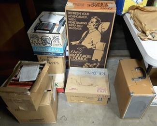 Massage Lounge, Collection of VHS Music Tapes. Lots of Camera Supplies and More!