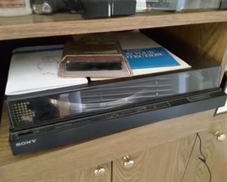 Sony Record Player with Cleaning Accessory.