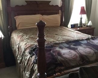 Headboard, footboard, mattress & box springs in Bedroom 2