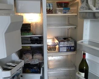 Inside of refrigerator freezer