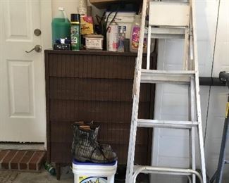 Storage units and miscellaneous items in garage