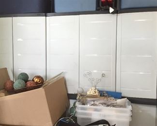 Storage units and miscellaneous items in garage