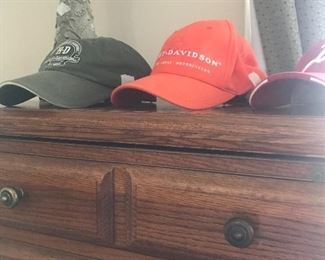 Bedroom 3 - 2 Harley hats & 1 Razorback hat