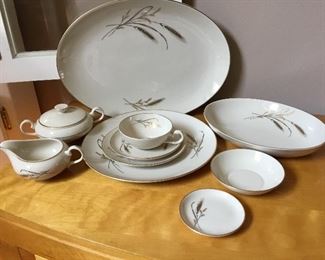 Vintage 1960's "Golden Harvest" dishes with completer pieces, made by Fine Arts (USA)