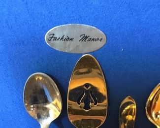 Rogers gold plated set of silverware with extra pieces in original box
