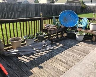 Outside items on patio