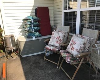 Outside items on patio
