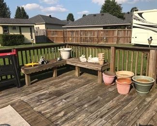 Outside items on patio