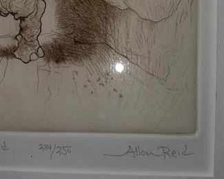 ALLEN REID LITHOGRAPH " GETTING READJUSTED"