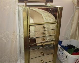 mirrored jewelry armoire