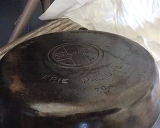 Griswold Cast Iron skillet made in America .